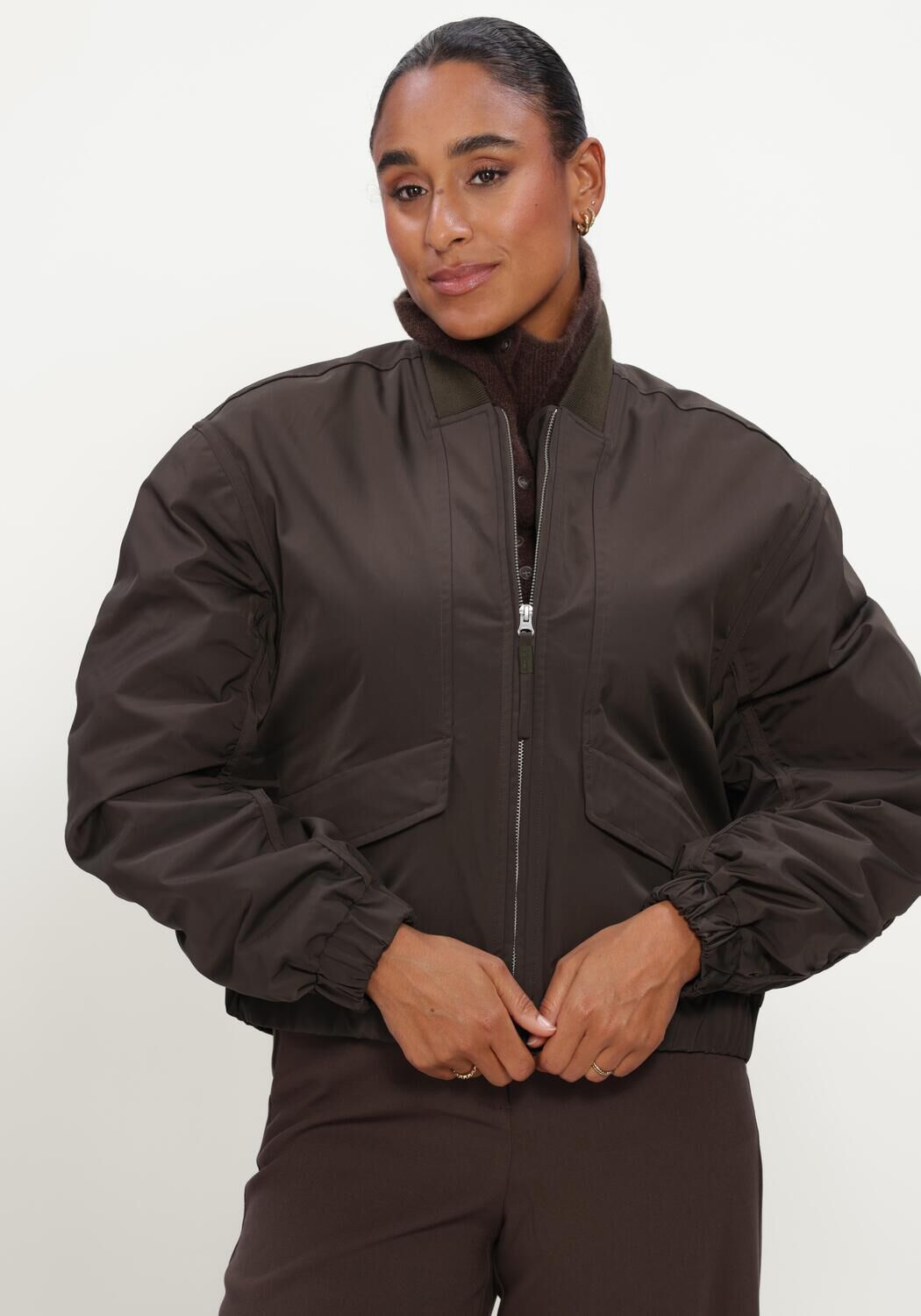 MSCH COPENHAGEN Jack MSCHKOSHER BOMBER JACKET en marron - large