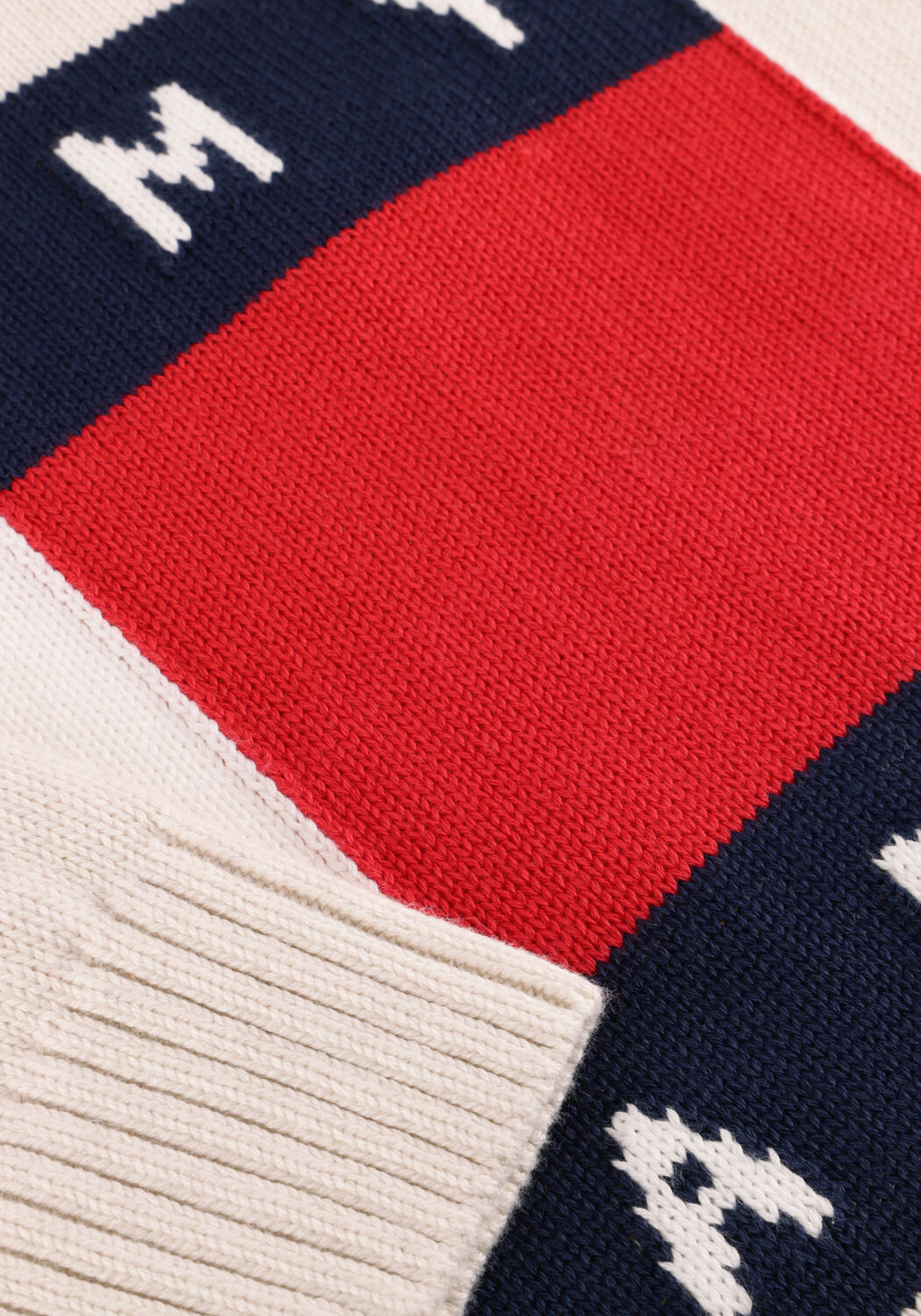 Creme TOMMY JEANS Trui TJM REG MELANGE FLAG SWEATER - large