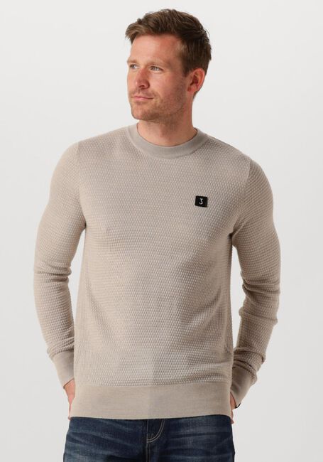 BUTCHER OF BLUE Pull STRUCTURE CREW en beige - large