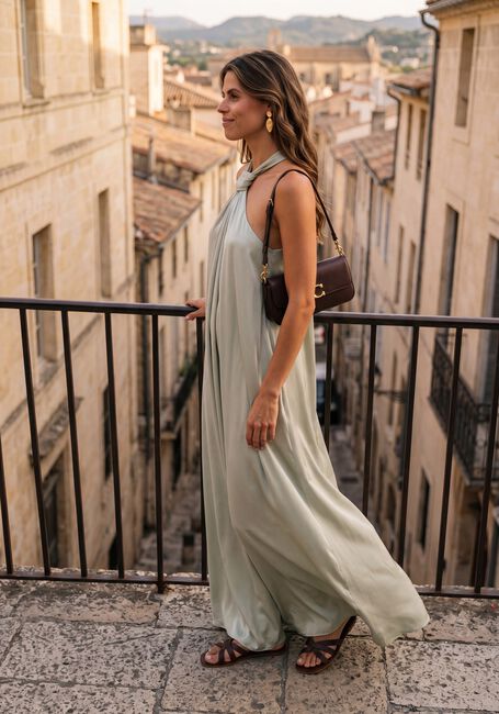 LINA LOCCHI Robe maxi LL-ALINA en vert - large