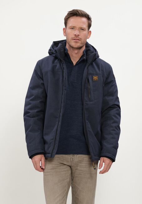 PME LEGEND Jack SEMI LONG JACKET STRATOR MELANGE TWILL Bleu fonc&eacute; - large