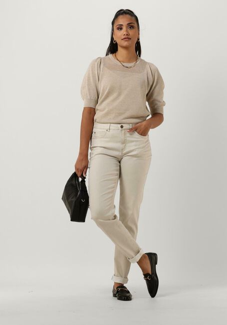 SUMMUM T-shirt SHORT SLEEVE SWEATER REFIED SUSTAINABLE VISCOSE KNIT en beige - large