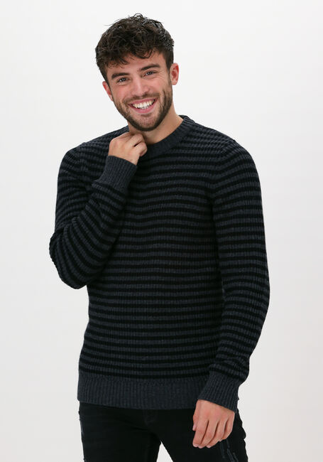Grijze SELECTED HOMME Trui SLHDAVIS LS KNIT CREW NECK U - large