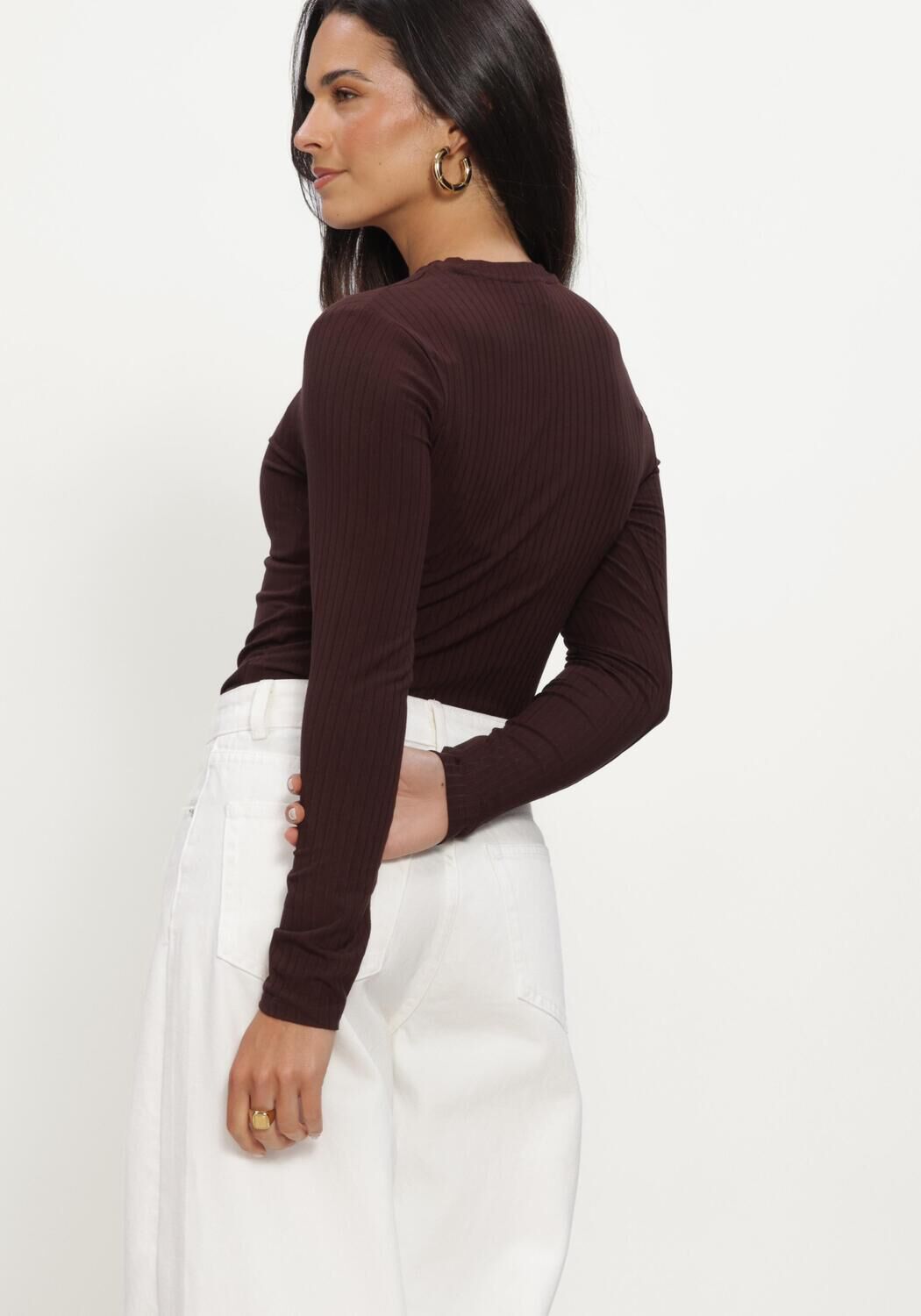 EDITED Haut GINGER LONGSLEEVE en marron - large