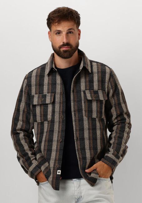 ANERKJENDT Surchemise AKOSCAR CHECK OVERSHIRT Gris foncé - large