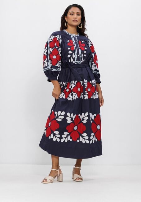 ANTIK BATIK Robe midi OXO DRESS Bleu fonc&eacute; - large