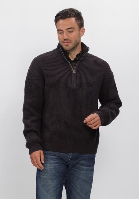 BUTCHER OF BLUE Pull MARKET HALF ZIP en marron - large