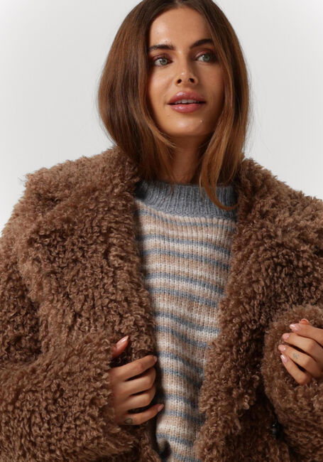 BEAUMONT Manteau Teddy CURLY SHORT COAT en marron - large
