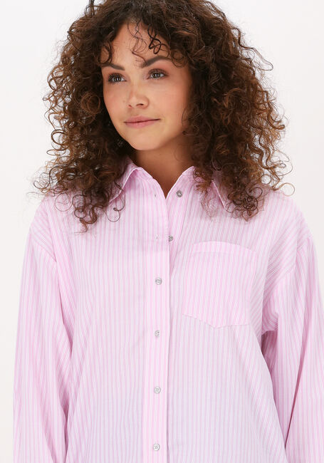 Roze CO'COUTURE  NIMBUS STRIPE OVERSIZE SHIRT - large