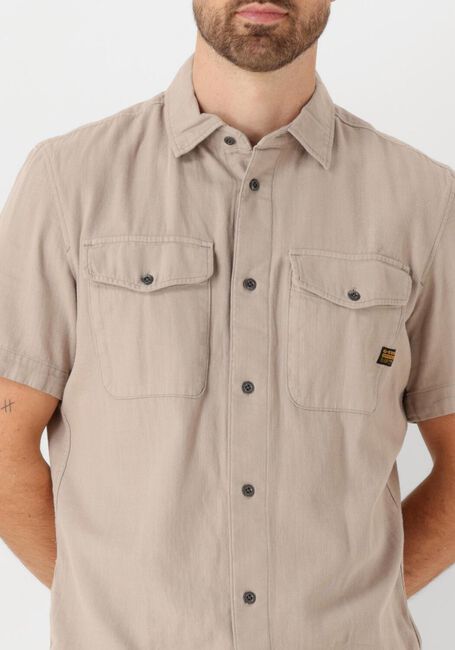 G-STAR RAW Chemise décontracté MARINE SLIM SHIRT S\S en taupe - large