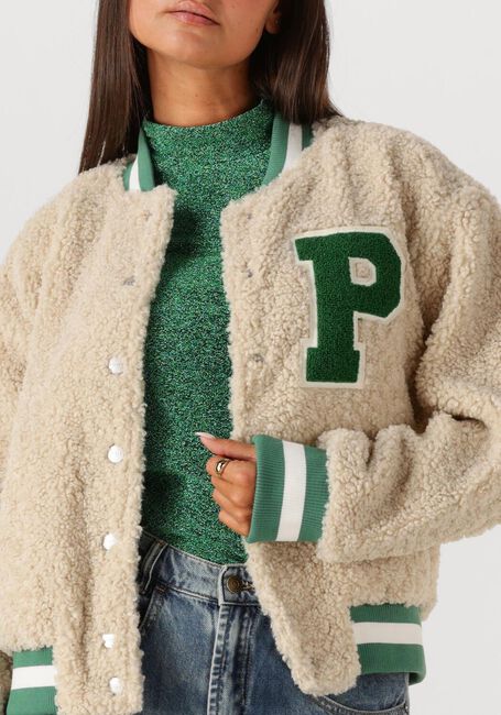 POM AMSTERDAM Jack JACKET - TEDDY BASEBALL ECRU Écru - large