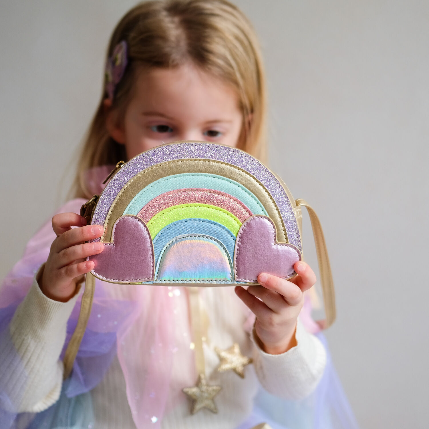 Mimi & Lula RAINBOW BAG Sac bandouli&egrave;re en multicolore - large