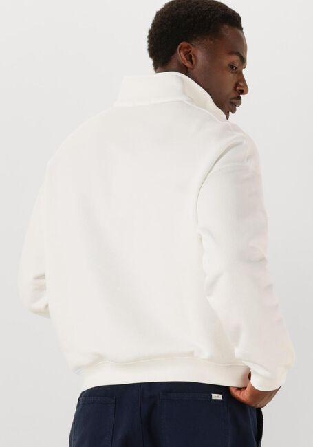 LACOSTE Chandail LOOSE FIT ZIP NECK FLEECE SWEATSHIRT en blanc - large