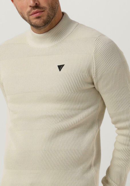 PUREWHITE Pull JAQUARD MOCKNECK WITH TRIANGLE BADGE ON CHEST Blanc - large