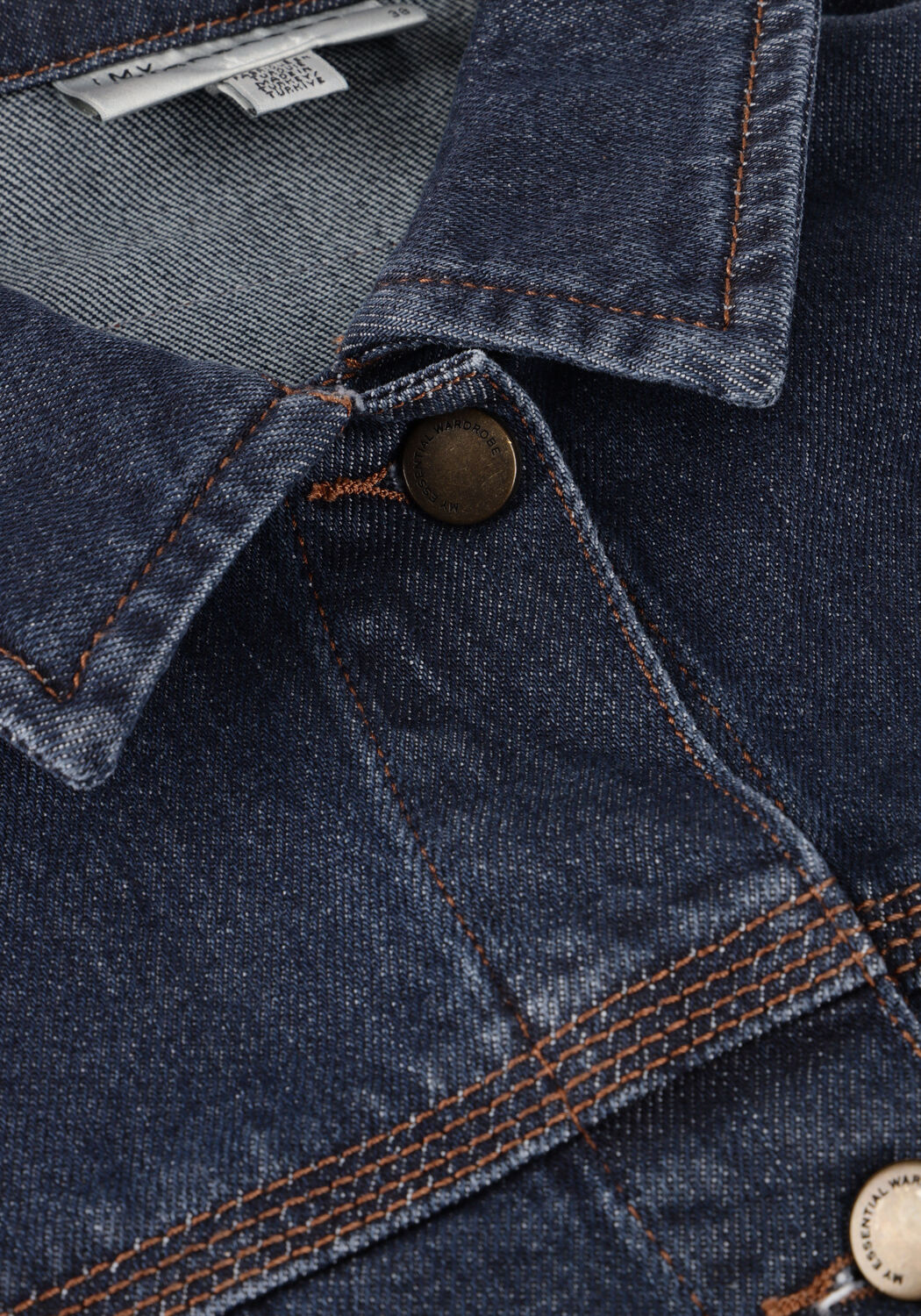 MY ESSENTIAL WARDROBE Veste en jean MWMALLE 139 DECO DENIM JACKET Bleu fonc&eacute; - large