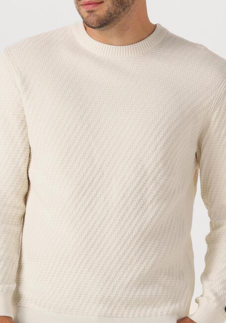 Ecru CAST IRON Trui REGULAR FIT COTTON STRETCH STRUCTURE - large