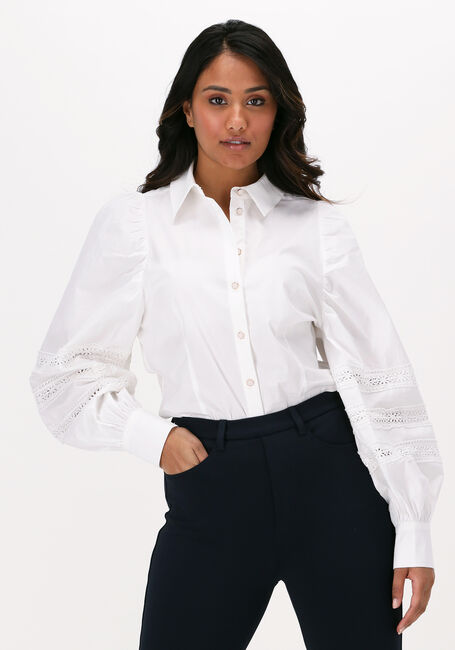 SUMMUM SHIRT LACE APPLIQUÉ POPLIN STR Blouses Blanc - large
