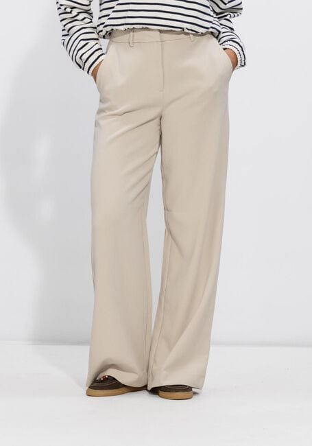 Beige MSCH COPENHAGEN Wijde broek MSCHMACY MICHELLE HW WIDE PANTS REGULAR - large
