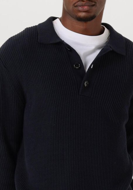 BUTCHER OF BLUE Pull GALWAY POLO LS Bleu foncé - large