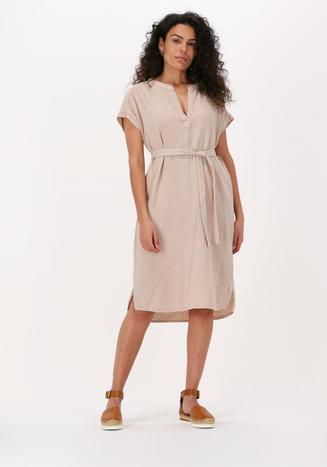 Nude BY BAR Midi jurk STINA DOPPIA DRESS Omoda