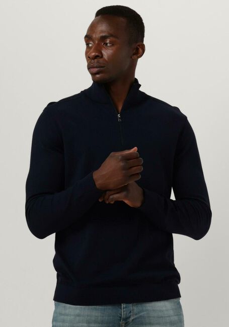SELECTED HOMME Pull SLHBERG HALF ZIP CARDIGAN NOOS Bleu foncé - large