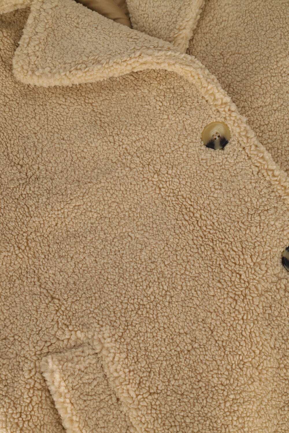 SELECTED WOMEN Manteau Teddy LANA TEDDY COAT B &Eacute;cru - large