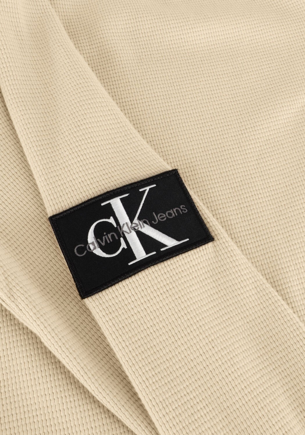 CALVIN KLEIN Chandail BADGE WAFFLES LS TEE Kaki - large