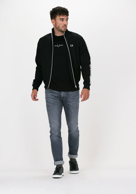 Zwarte FRED PERRY Vest TAPED TRACK JACKET Zwarte FRED PERRY Vest TAPED TRACK JACKET - large