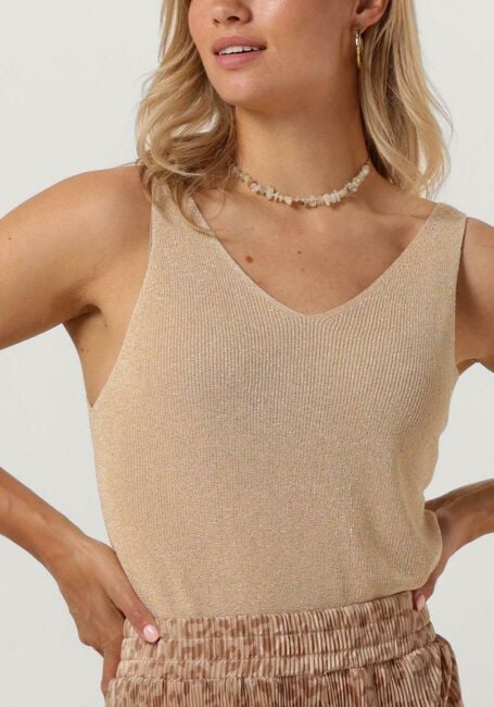 YDENCE Haut KNITTED TOP LUX en beige - large