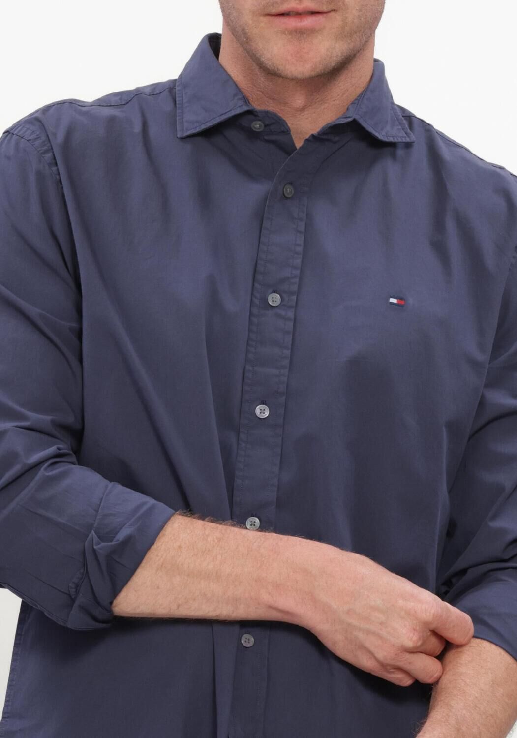 TOMMY HILFIGER Chemise d&eacute;contract&eacute; GMD POPLIN SEMI SPREAD RF SHT Bleu fonc&eacute; - large
