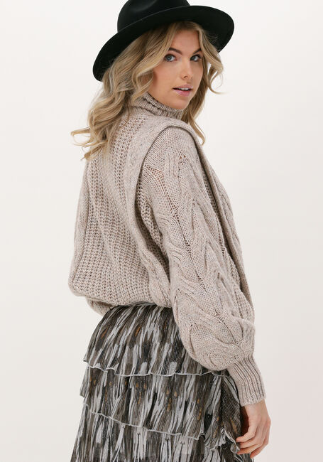 OBJECT Pull EVERLY L/S KNIT PULLOVER en beige - large