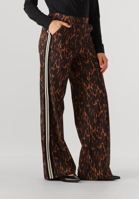 Bruine STUDIO ANNELOES Wijde broek TRAINER ANIMAL TAPE TROUSERS - large