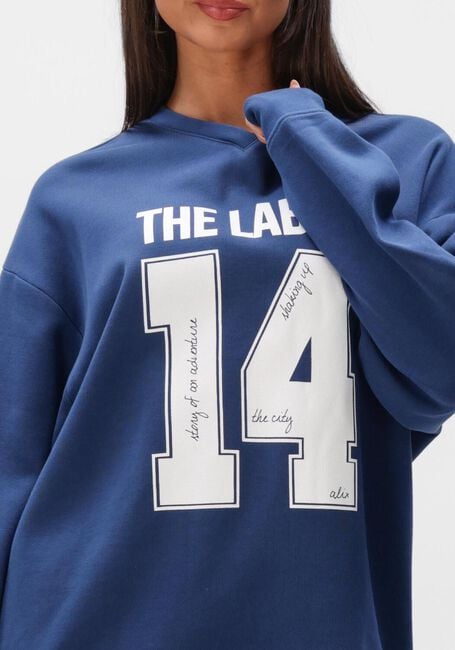ALIX THE LABEL Chandail LADIES KNITTED SPORTS SWEATER Bleu fonc&eacute; - large