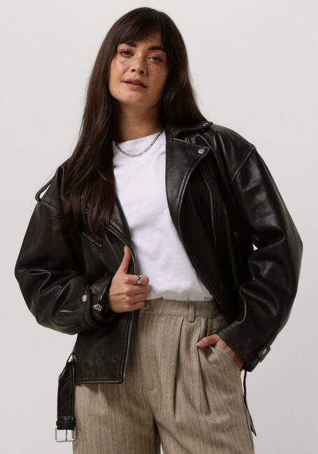 GOOSECRAFT Veste en cuir GC GALLOWAY BIKER en noir - large