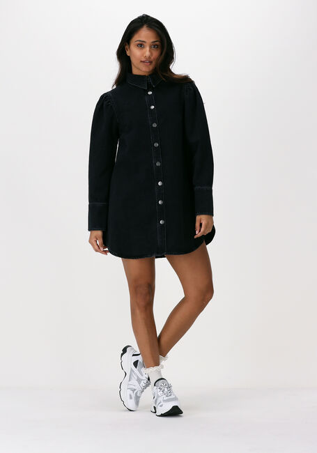 NA-KD Mini robe ORGANIC DENIM SHIRT DRESS en noir - large