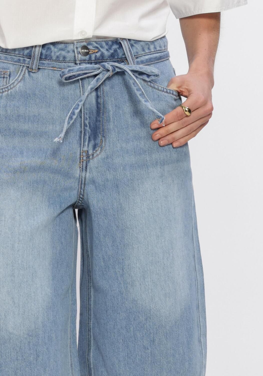 OBJECT Pantalon courts OBJROSIE MW LO DENIM LONG en bleu - large