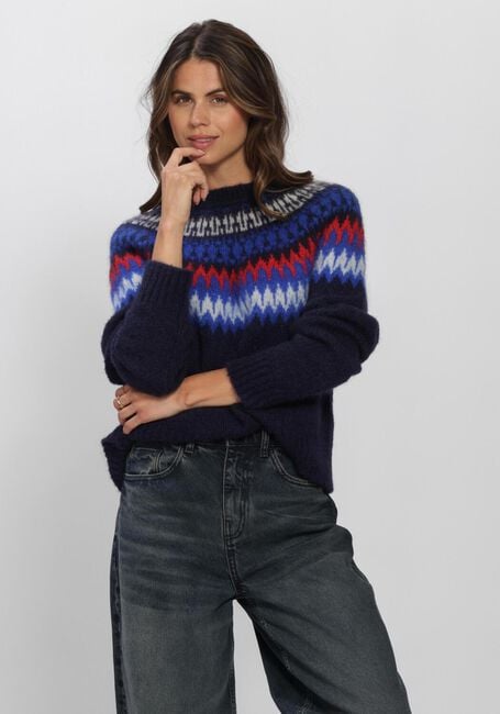Donkerblauwe BY-BAR Trui JACKIE PULLOVER - large
