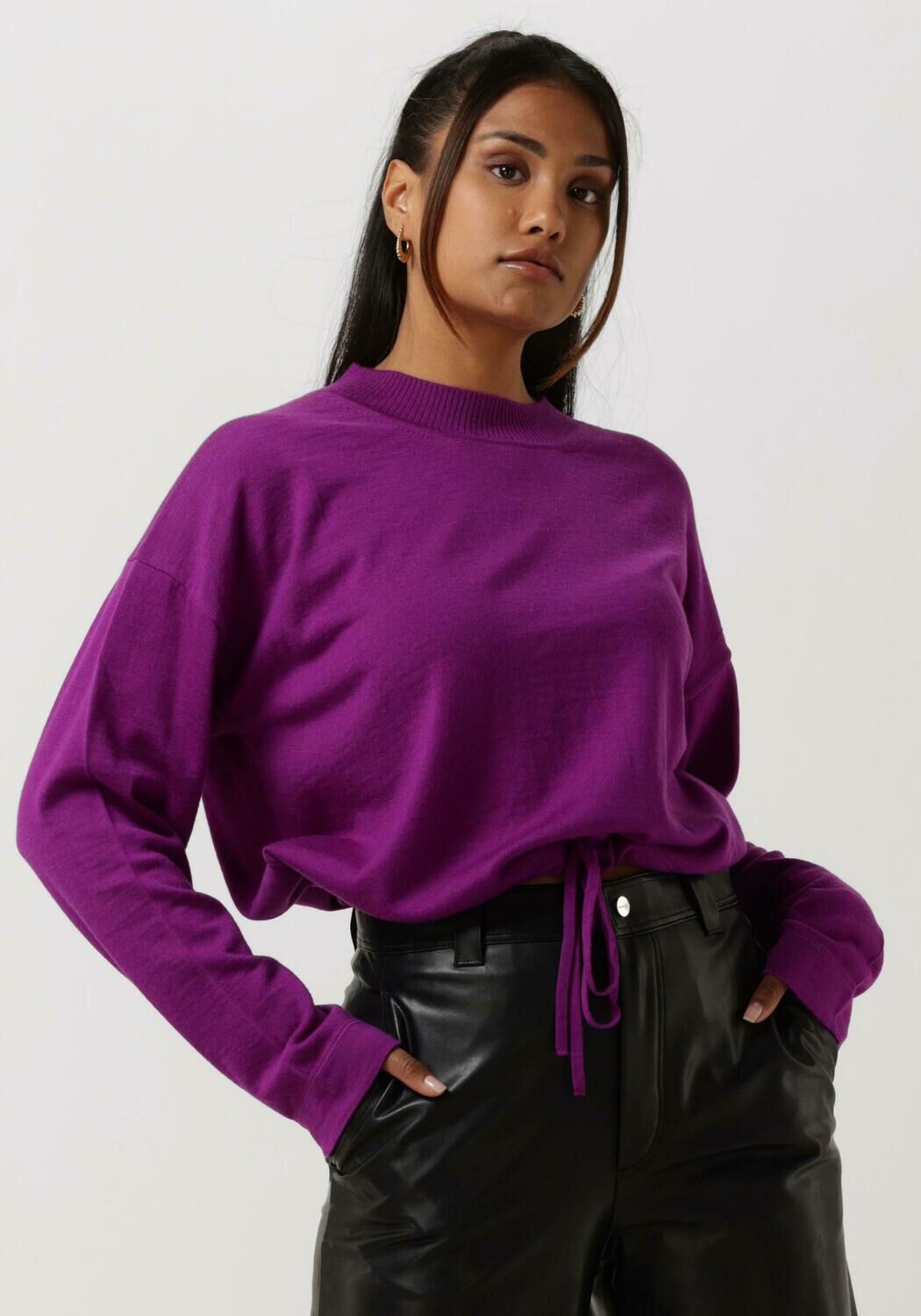 Paarse VANILIA Trui MERINO WOOL SWEATER Omoda
