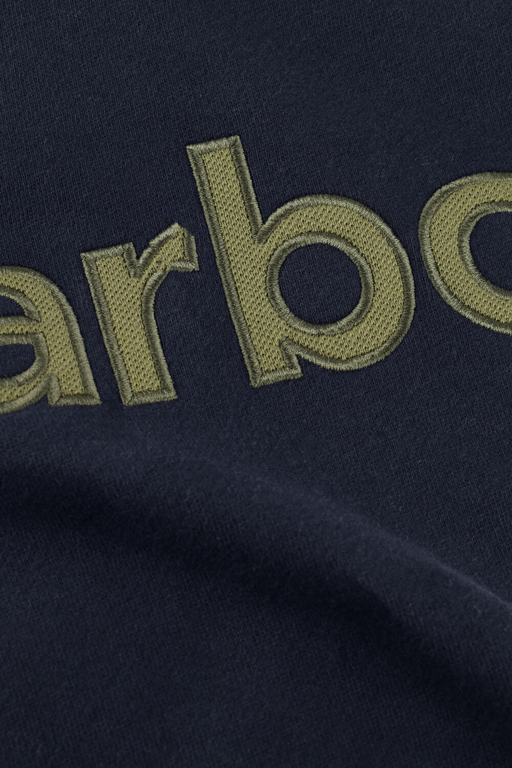 BARBOUR Chandail PIQUE APPLIQUE CREW Bleu fonc&eacute; - large