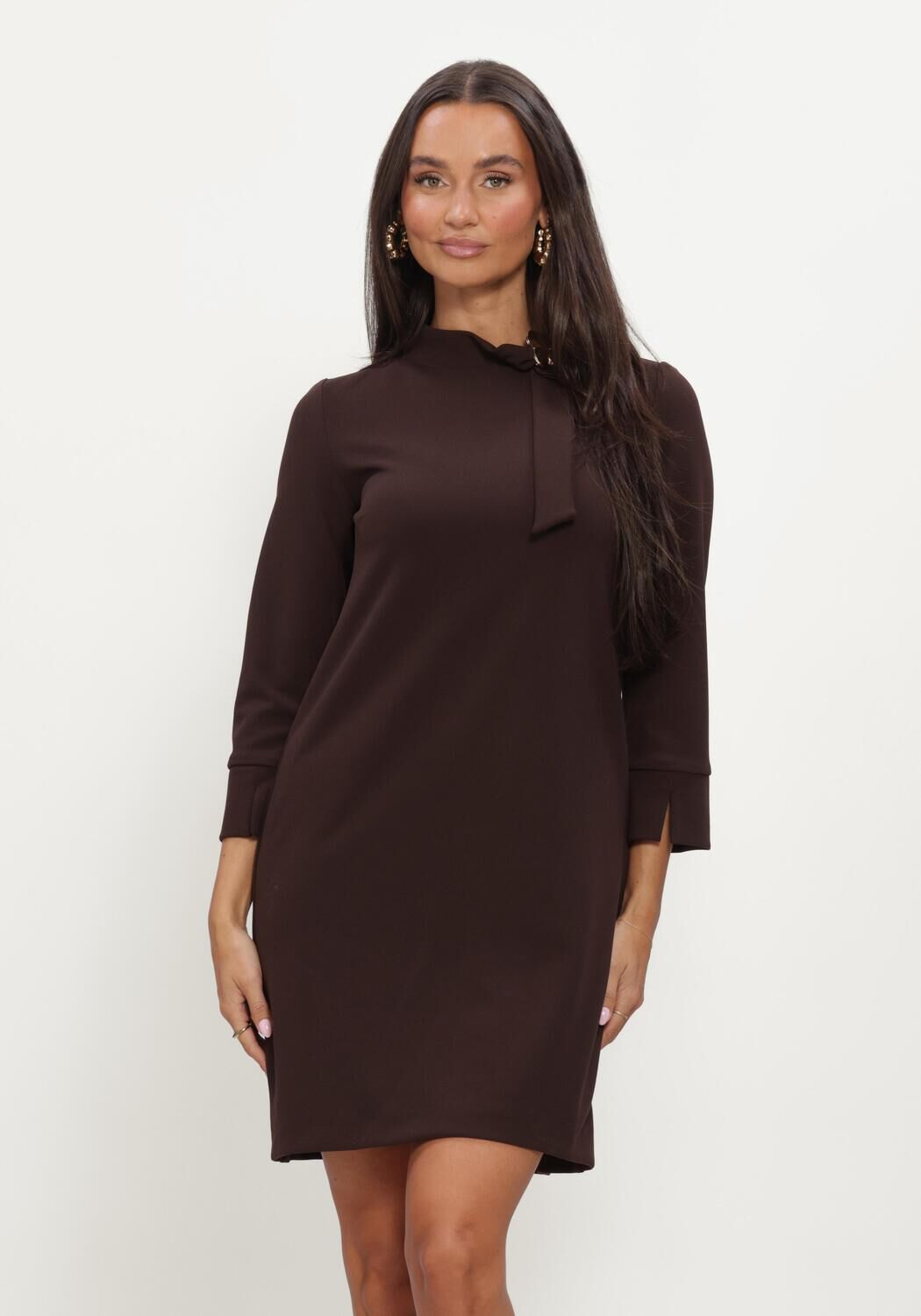 Bruine ANA ALCAZAR Midi jurk 042187.3911