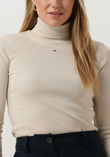 TOMMY JEANS Col roulé TJW ESSENTIAL RIB TURTLENECK en beige - large