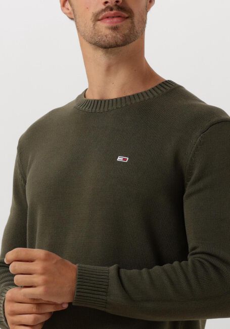 TOMMY JEANS Chandail TJM SLIM ESSNTLS C-NECK SWEATER Vert foncé - large