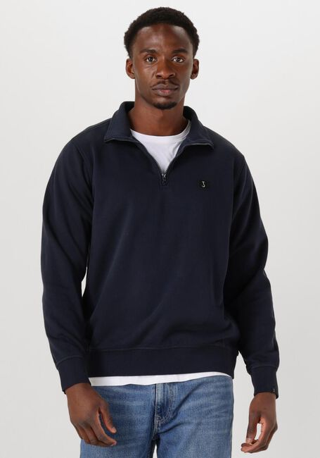 Blauwe BUTCHER OF BLUE Sweater ARMY HALF ZIP - large