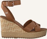 TOMMY HILFIGER Sandales TH RAFFIA HIGH WEDGE en cognac  TOMMY HILFIGER Sandales TH RAFFIA HIGH WEDGE en cognac  - medium