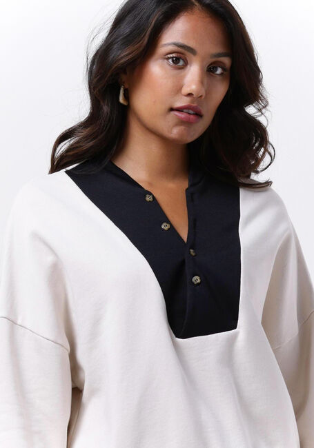 10DAYS Pull BUTTONED BIB SWEATER en beige - large