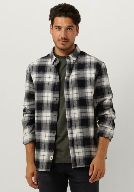 Zwarte ANERKJENDT Casual overhemd AKLEIF FLANNEL CHECK SHIRT - large