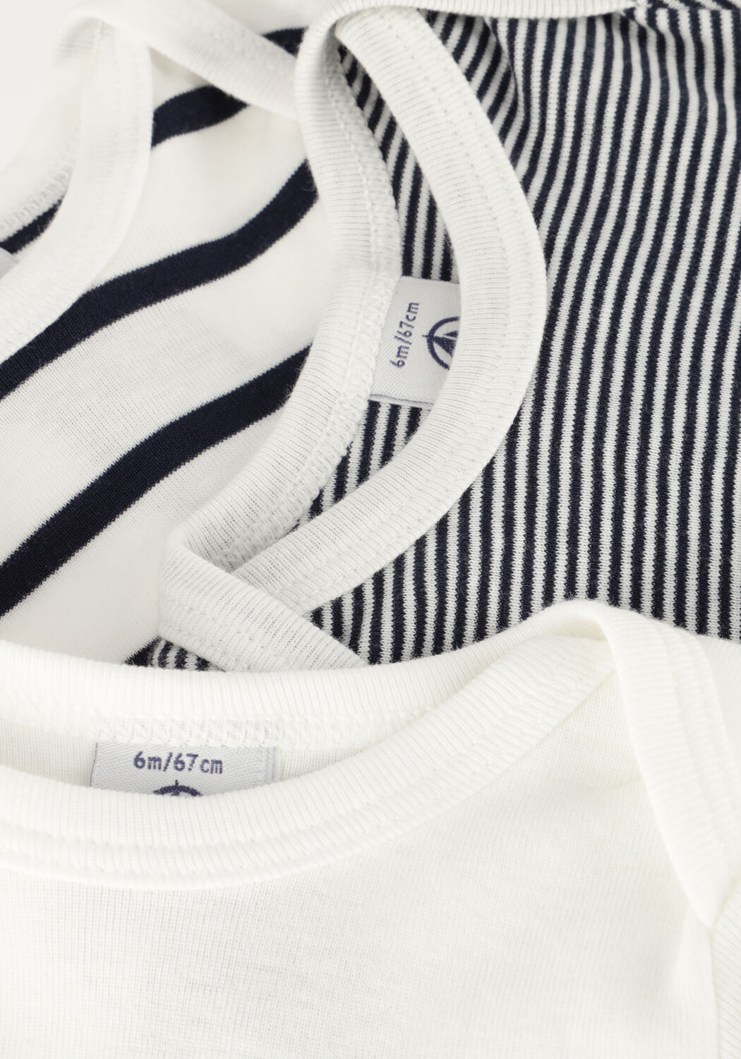 PETIT BATEAU Grenouill&egrave;res 3 BODIES US ML en blanc - large