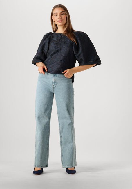 BY-BAR ZASU JAQUARD BLOUSE Blouses Bleu foncé - large