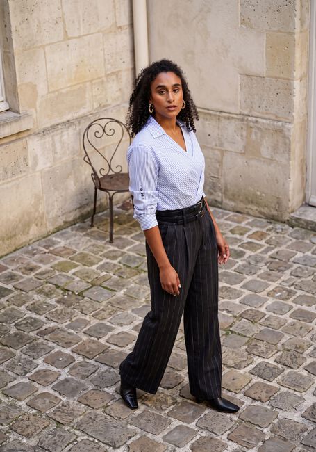 HAUTE L'AMITI&Eacute; Wijde broek IVANNA BELT TALL PANT - large