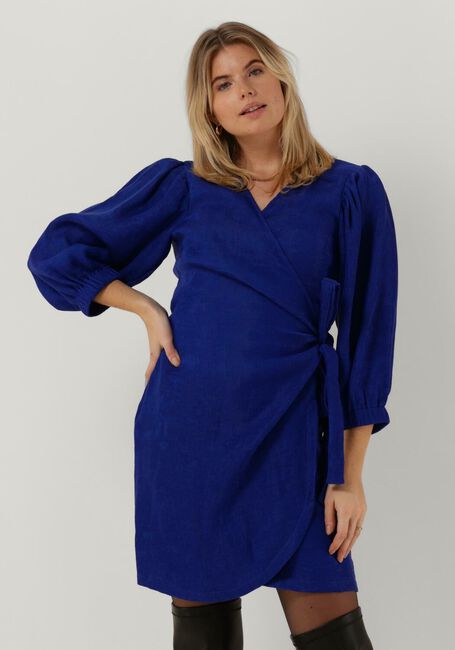 OBJECT Mini robe OBJGIGI 3/4 WRAP DRESS Bleu foncé - large